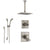 Delta Dryden Stainless Steel Shower System with Dual Control Shower Handle, 3-setting Diverter, Modern Square Ceiling Mount Showerhead, and Hand Shower Spray SS175182SS