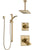 Delta Dryden Champagne Bronze Shower System with Dual Control Handle, Diverter, Ceiling Mount Showerhead, and Hand Shower with Slidebar SS1751CZ3
