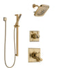 Delta Dryden Champagne Bronze Finish Shower System with Dual Control Handle, 3-Setting Diverter, Showerhead, and Hand Shower with Slidebar SS1751CZ5