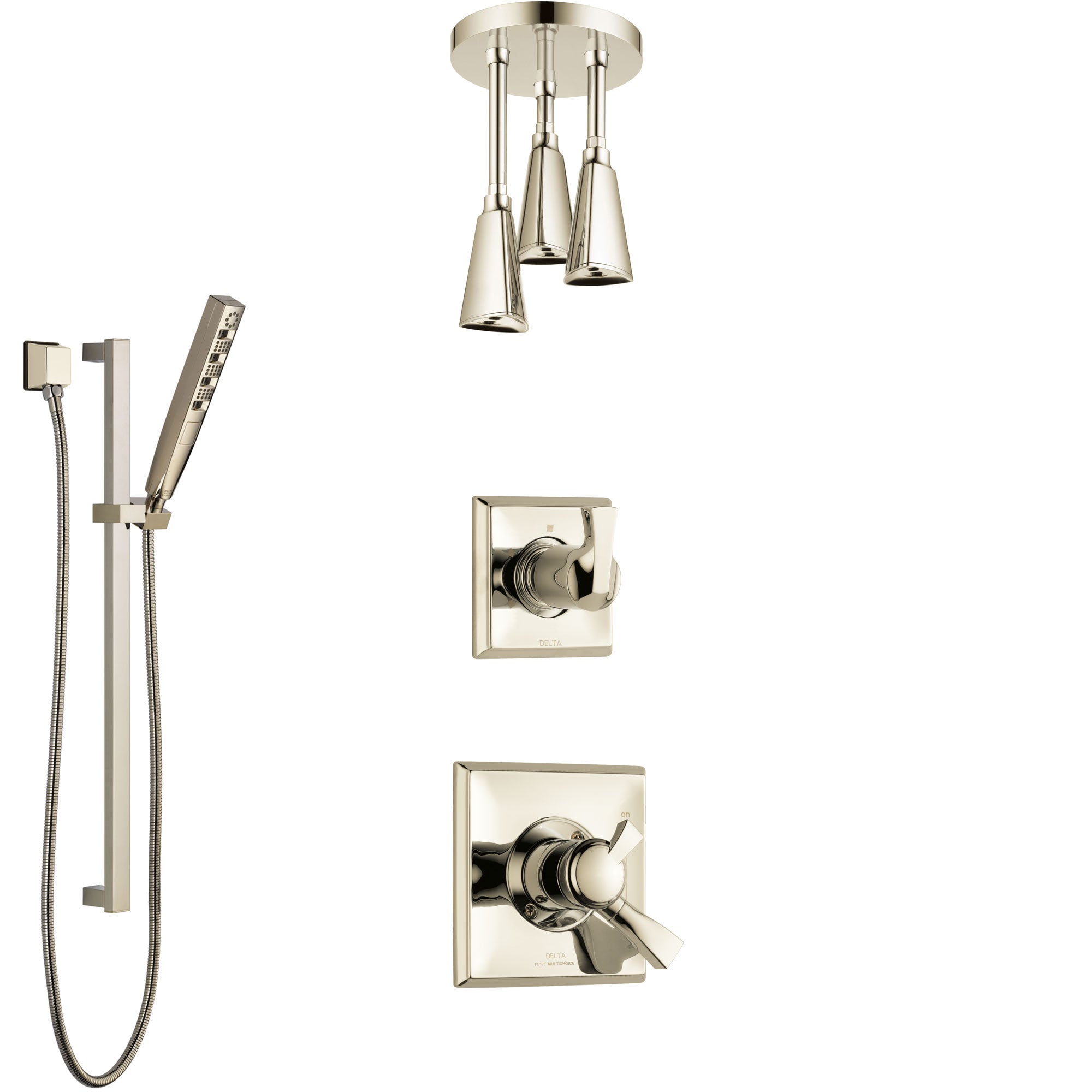 Delta Dryden Polished Nickel Shower System With Dual Control Handle D