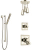 Delta Dryden Polished Nickel Shower System with Dual Control Handle, Diverter, Ceiling Mount Showerhead, and Hand Shower with Slidebar SS1751PN8