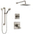 Delta Dryden Stainless Steel Finish Shower System with Dual Control Handle, 3-Setting Diverter, Showerhead, and Hand Shower with Grab Bar SS1751SS1