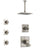 Delta Dryden Stainless Steel Finish Shower System with Dual Control Handle, 3-Setting Diverter, Ceiling Mount Showerhead, and 3 Body Sprays SS1751SS8