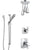 Delta Tesla Chrome Finish Shower System with Dual Control Handle, 3-Setting Diverter, Ceiling Mount Showerhead, and Hand Shower with Slidebar SS17526