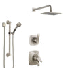 Delta Tesla Stainless Steel Finish Shower System with Dual Control Handle, 3-Setting Diverter, Showerhead, and Hand Shower with Grab Bar SS1752SS2