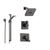 Delta Vero Venetian Bronze Shower System with Dual Control Shower Handle, 3-setting Diverter, Modern Square Showerhead, and Hand Held Shower SS175381RB