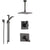 Delta Vero Venetian Bronze Shower System with Dual Control Shower Handle, 3-setting Diverter, Modern Square Ceiling Mount Rain Showerhead, and Handheld Shower SS175383RB