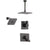 Delta Vero Venetian Bronze Shower System with Dual Control Shower Handle, 3-setting Diverter, Modern Square Ceiling Mount Rain Showerhead, and Wall Mount Square Showerhead SS175384RB