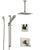 Delta Vero Stainless Steel Finish Shower System with Dual Control Handle, Diverter, Ceiling Mount Showerhead, and Hand Shower with Slidebar SS1753SS3