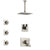 Delta Vero Stainless Steel Finish Shower System with Dual Control Handle, 3-Setting Diverter, Ceiling Mount Showerhead, and 3 Body Sprays SS1753SS5