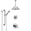 Delta Trinsic Chrome Finish Shower System with Dual Control Handle, Diverter, Ceiling Mount Showerhead, and Hand Shower with Grab Bar SS17591