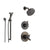 Delta Trinsic Venetian Bronze Shower System with Dual Control Shower Handle, 3-setting Diverter, Modern Round Showerhead, and Handheld Shower SS175981RB