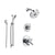 Delta Trinsic Chrome Shower System with Dual Control Shower Handle, 3-setting Diverter, Modern Round Showerhead, and Hand Held Shower SS175981