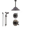 Delta Trinsic Venetian Bronze Shower System with Dual Control Shower Handle, 3-setting Diverter, Large Ceiling Mount Rain Showerhead, and Handheld Shower SS175982RB