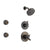 Delta Trinsic Venetian Bronze Shower System with Dual Control Shower Handle, 3-setting Diverter, Modern Round Showerhead, and 2 Body Sprays SS175983RB