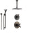 Delta Trinsic Venetian Bronze Shower System with Dual Control Shower Handle, 3-setting Diverter, Large Square Modern Ceiling Mount Shower Head, and Hand Held Shower SS175985RB
