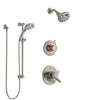 Delta Compel Stainless Steel Finish Shower System with Dual Control, 3-Setting Diverter, Temp2O Showerhead, and Hand Shower with Slidebar SS1761SS2
