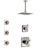 Delta Ashlyn Stainless Steel Finish Shower System with Dual Control Handle, 3-Setting Diverter, Ceiling Mount Showerhead, and 3 Body Sprays SS1764SS3