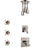 Delta Ara Stainless Steel Finish Shower System with Dual Control Handle, 3-Setting Diverter, Ceiling Mount Showerhead, and 3 Body Sprays SS1767SS5