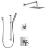 Delta Zura Chrome Finish Shower System with Dual Control Handle, 3-Setting Diverter, Showerhead, and Hand Shower with Slidebar SS17741