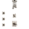Delta Zura Stainless Steel Finish Shower System with Dual Control Handle, 3-Setting Diverter, Ceiling Mount Showerhead, and 3 Body Sprays SS1774SS6