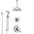 Delta Linden Chrome Finish Shower System with Dual Control Handle, 3-Setting Diverter, Ceiling Mount Showerhead, and Hand Shower with Slidebar SS17931