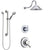 Delta Linden Chrome Finish Shower System with Dual Control Handle, 3-Setting Diverter, Showerhead, and Hand Shower with Grab Bar SS17933
