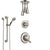 Delta Linden Dual Control Handle Stainless Steel Finish Shower System, Diverter, Ceiling Mount Showerhead, and Hand Shower with Grab Bar SS1793SS6