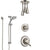 Delta Linden Dual Control Handle Stainless Steel Finish Shower System, Diverter, Ceiling Mount Showerhead, and Temp2O Hand Shower SS1793SS7