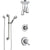 Delta Linden Chrome Finish Shower System with Dual Control Handle, 3-Setting Diverter, Ceiling Mount Showerhead, and Hand Shower with Grab Bar SS17941