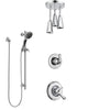 Delta Linden Chrome Finish Shower System with Dual Control Handle, 3-Setting Diverter, Ceiling Mount Showerhead, and Hand Shower with Slidebar SS17942