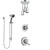 Delta Linden Chrome Finish Shower System with Dual Control Handle, 3-Setting Diverter, Ceiling Mount Showerhead, and Hand Shower with Slidebar SS17942