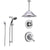 Delta Linden Chrome Shower System with Dual Control Shower Handle, 3-setting Diverter, Large Ceiling Mount Rain Showerhead, and Handheld Shower SS179482