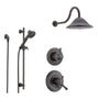 Delta Cassidy Venetian Bronze Shower System with Dual Control Shower Handle, 3-setting Diverter, Large Rain Shower Head, and Handheld Shower Spray SS179782RB