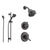 Delta Cassidy Venetian Bronze Shower System with Dual Control Shower Handle, 3-setting Diverter, Showerhead, and Hand Held Shower SS179783RB