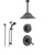 Delta Cassidy Venetian Bronze Shower System with Dual Control Shower Handle, 3-setting Diverter, Large Ceiling Mount Rain Showerhead, and Handheld Shower SS179784RB