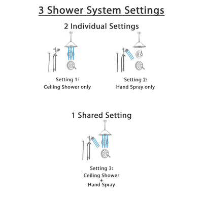 Delta Cassidy Stainless Steel Shower System with Dual Control Shower Handle, 3-setting Diverter, Large Rain Showerhead, and Handheld Shower SS179784SS