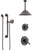 Delta Cassidy Venetian Bronze Shower System with Dual Control Handle, Diverter, Ceiling Mount Showerhead, and Hand Shower with Grab Bar SS1797RB5