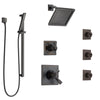 Delta Dryden Venetian Bronze Shower System with Dual Thermostatic Control, 6-Setting Diverter, Showerhead, 3 Body Sprays, and Hand Shower SS17T2512RB5