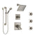 Delta Dryden Dual Thermostatic Control Stainless Steel Finish Shower System, Diverter, Showerhead, 3 Body Sprays, and Grab Bar Hand Spray SS17T2512SS2