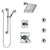 Delta Dryden Chrome Shower System with Dual Thermostatic Control, Diverter, Showerhead, 3 Body Sprays, and Hand Shower with Grab Bar SS17T25131