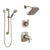 Delta Tesla Dual Thermostatic Control Handle Stainless Steel Finish Shower System, Diverter, Showerhead, and Hand Shower with Grab Bar SS17T2522SS3