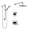 Delta Vero Chrome Finish Shower System with Dual Thermostatic Control Handle, 3-Setting Diverter, Showerhead, and Hand Shower with Grab Bar SS17T25313