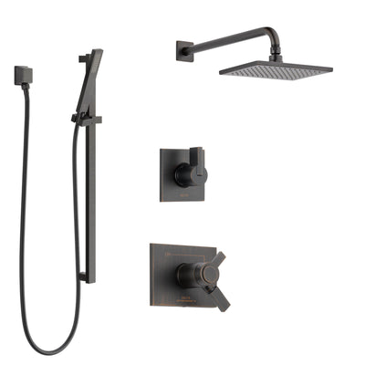 Delta Vero Venetian Bronze Shower System with Dual Thermostatic Control Handle, Diverter, Showerhead, and Hand Shower with Slidebar SS17T2531RB4