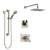 Delta Vero Dual Thermostatic Control Handle Stainless Steel Finish Shower System, Diverter, Showerhead, and Hand Shower with Grab Bar SS17T2531SS3
