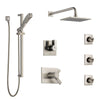 Delta Vero Dual Thermostatic Control Stainless Steel Finish Shower System, 6-Setting Diverter, Showerhead, 3 Body Sprays, and Hand Shower SS17T2532SS5