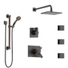 Delta Vero Venetian Bronze Shower System with Dual Thermostatic Control, Diverter, Showerhead, 3 Body Sprays, and Grab Bar Hand Shower SS17T2533RB1