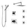 Delta Vero Chrome Shower System with Dual Thermostatic Control Handle, 6-Setting Diverter, Showerhead, 3 Body Sprays, and Hand Shower SS17T25341