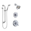 Delta Victorian Chrome Finish Shower System with Dual Thermostatic Control Handle, Diverter, Showerhead, and Hand Shower with Slidebar SS17T25514