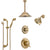 Delta Victorian Champagne Bronze Shower System with Dual Thermostatic Control, Diverter, Showerhead, Ceiling Showerhead, and Hand Shower SS17T2551CZ4
